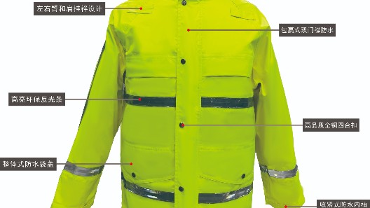 三層復(fù)合布棉服雨衣，御寒防水雙保障